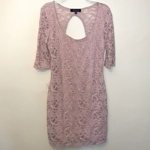 Reign On Back-Cutout Lace Dress